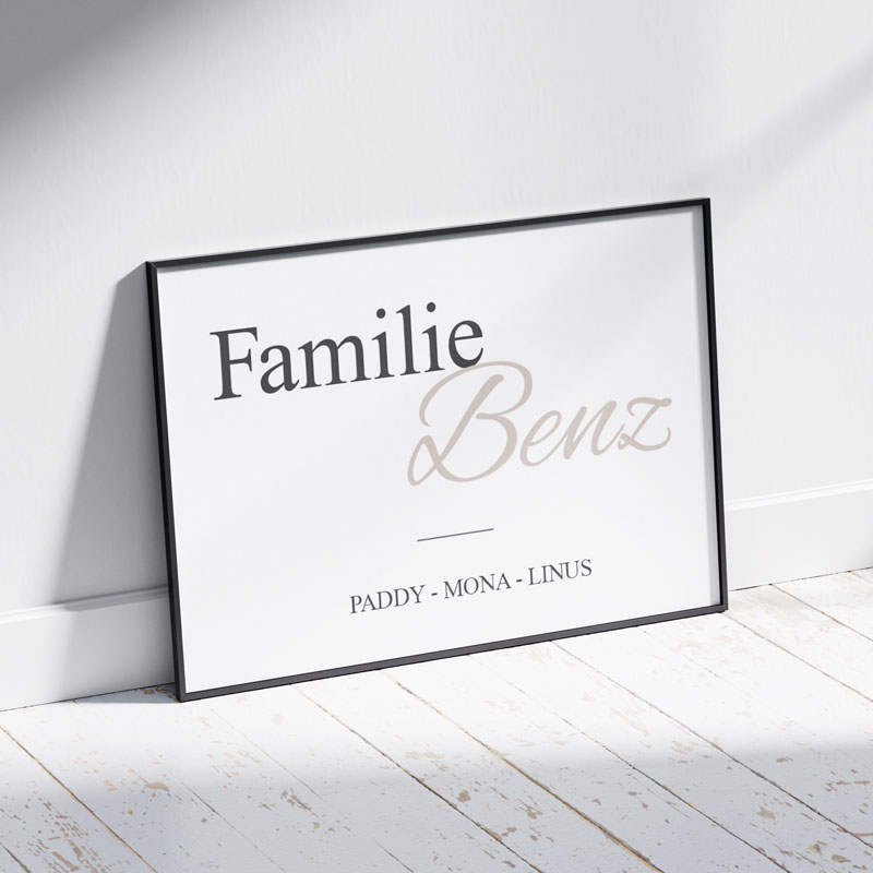 Familie Benz Geschenk